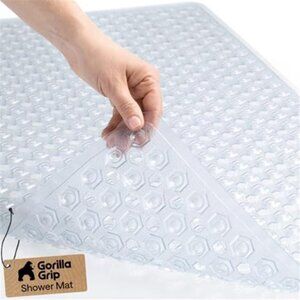 Non Slip Bathtub Mat Shower Floor Mat Suction Cups Drain Holes Machine Washable